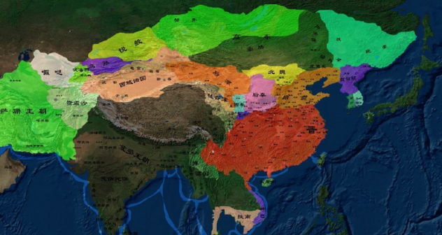 五胡乱华十六国时期形势图 此人本是游牧政权皇帝,嫡祖母为汉人,消灭自身民族反被称赞千年