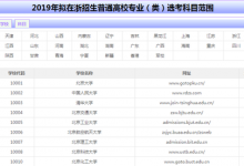 2019年在浙招生高校专业选考科目要求-知道了吗？