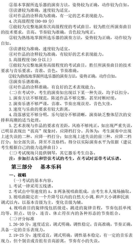 黑龙江2019年高校艺术类专业招生专业课考试说明