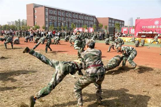 河南各大高校军训风采照 你pick哪一个?(图)